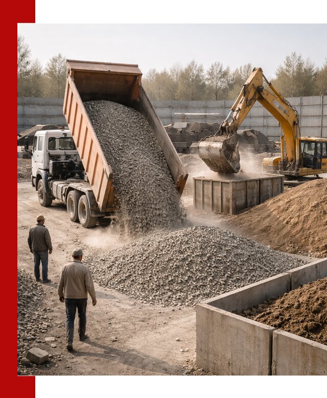 Доставка нерудных материалов с погрузкой и разгрузкой в Лобне