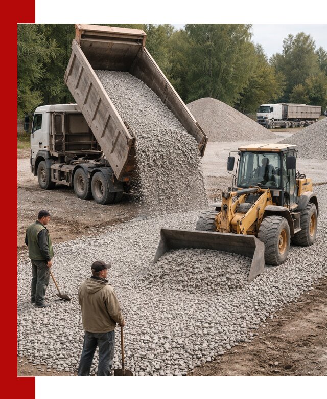 Купить гравийный щебень фракция 20-40 в Лобне с доставкой