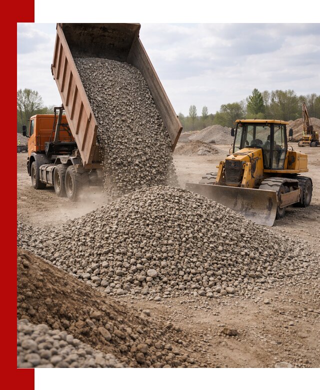 Доставка гравийного щебня фракции 40-70 в Лобне