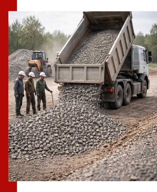 Доставка гравийного щебня фракции 70-120 в Лобне