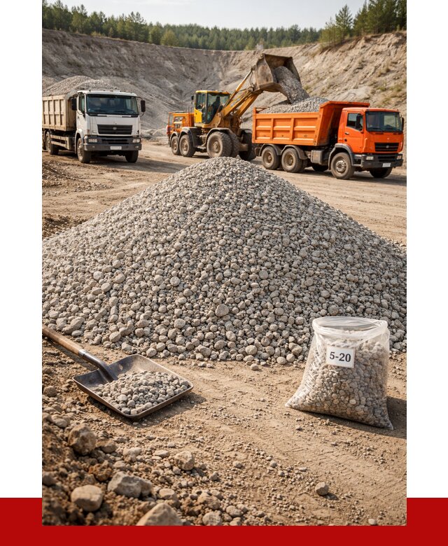 Доломитовый щебень фр. 5-20 в Лобне от 4337 р. | ПРОНЕРУДЛбн