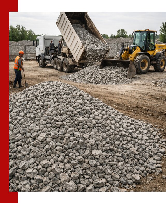 Доставка бетонного щебня фракции 40-70 в Лобне