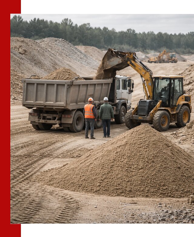 Карьерный среднезернистый песок с доставкой в Лобне