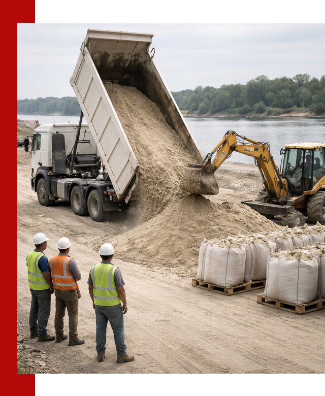 Доставка речного песка в Лобне самосвалами и погрузкой