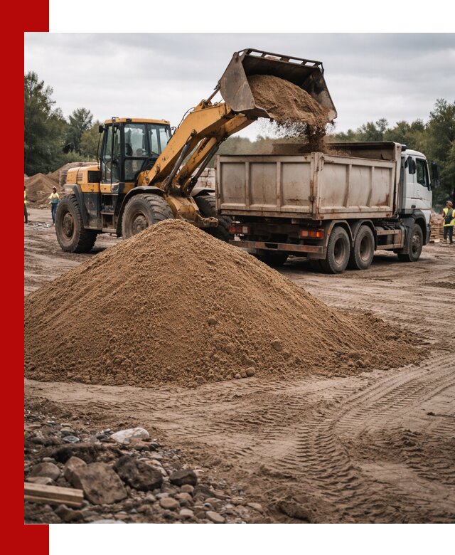 Доставка речного песка навалом в Лобне быстро и выгодно