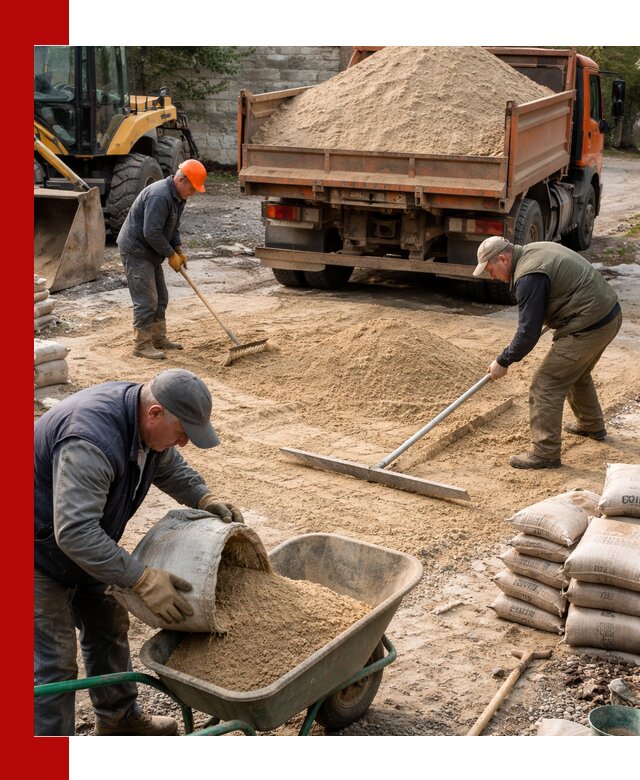 Поставка песка для стяжки в Лобне с быстрой доставкой