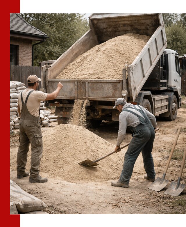 Песок для штукатурки с доставкой в Лобне качественный и чистый