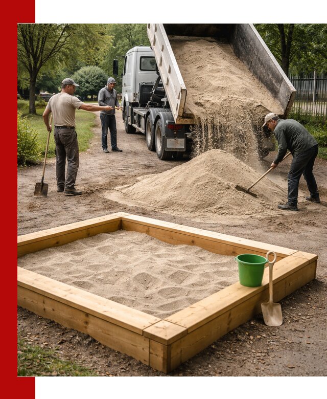 Песок для песочницы с доставкой в Лобне недорого и чистый