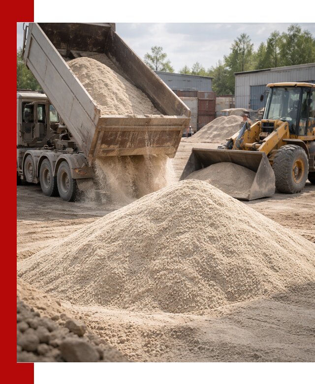 Кварцевый песок с доставкой в Лобне для строительных работ