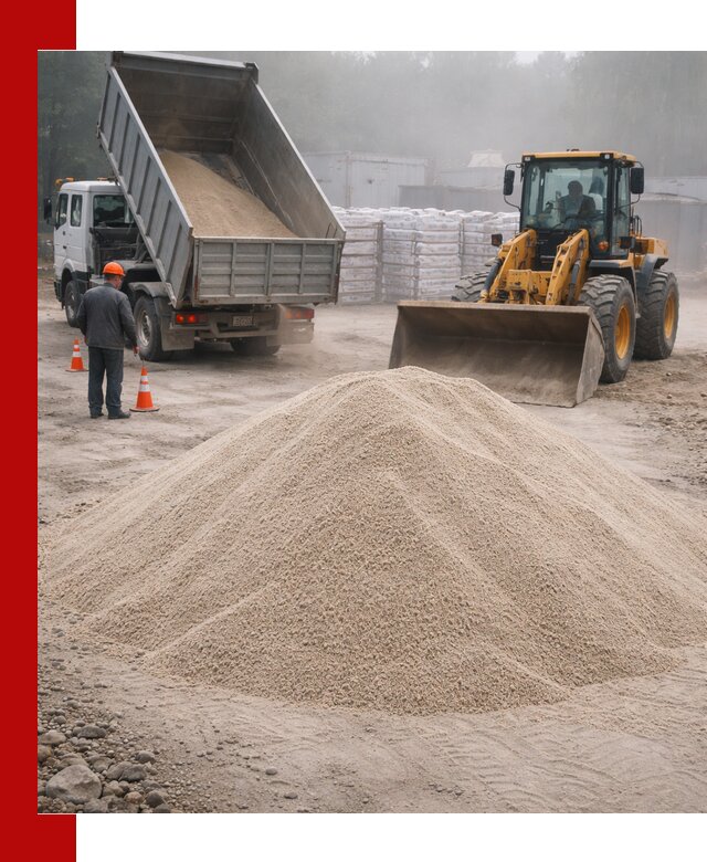 Кварцевый песок фракция 0–8 для стройработ в Лобне