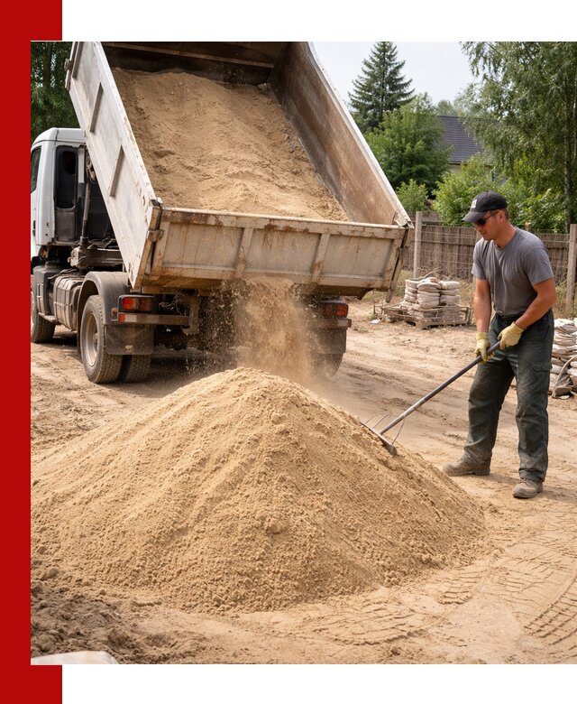 Доставка сухого песка самосвалами в Лобне