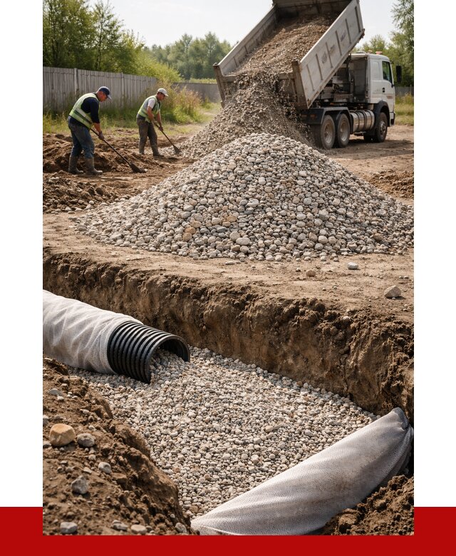 Гравий для дренажа в Лобне от 2272 р., доставка ПРОНЕРУДЛбн