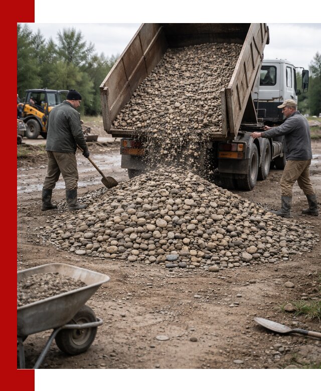Доставка гальки речной оптом и в розницу в Лобне