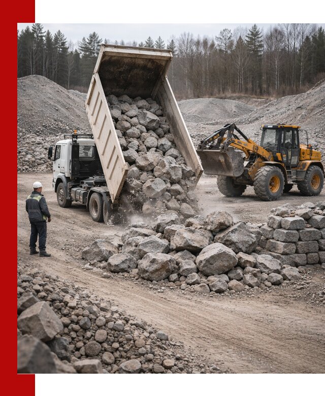 Доставка и продажа бутового гранитного камня в Лобне