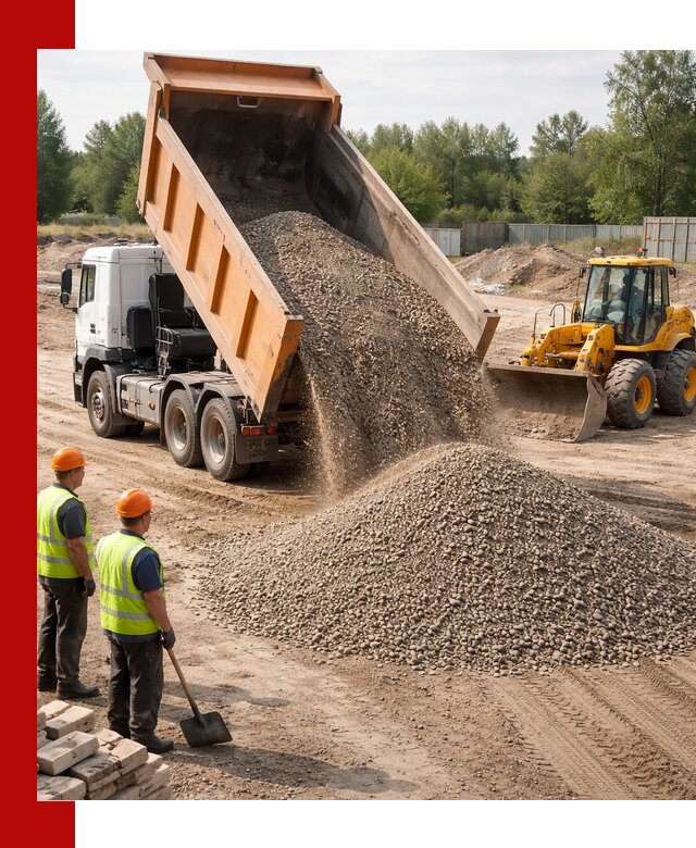 Доставка щебёночно-песчаной смеси ЩПС С7 в Лобне