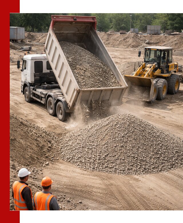 Щебень с песком (ЩГПС С2) с доставкой в Лобне