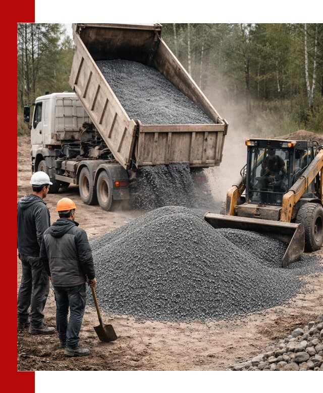 Гранитный отсев 0-5 с доставкой и разгрузкой в Лобне