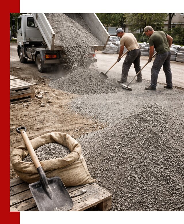 Отсев для тротуарной плитки в Лобне — доставка и укладка