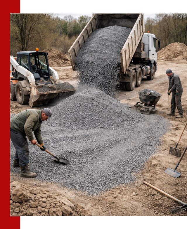 Отсев для подсыпки в Лобне — доставка и подсыпка на участок