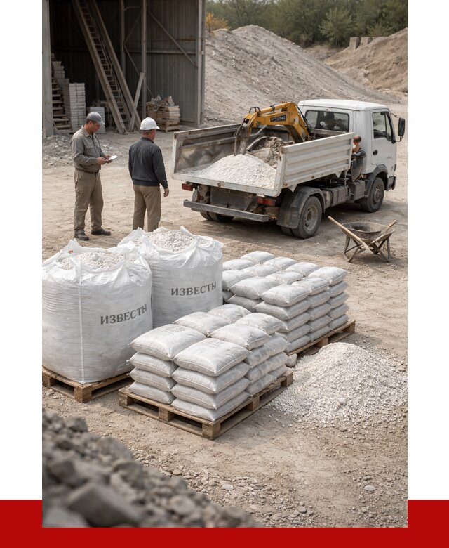 Известь строительная в Лобне с доставкой от 4337 р. | ПРОНЕРУДЛбн