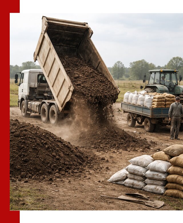 Доставка грунта и удобрений оптом в Лобне для сельхоз и строительства