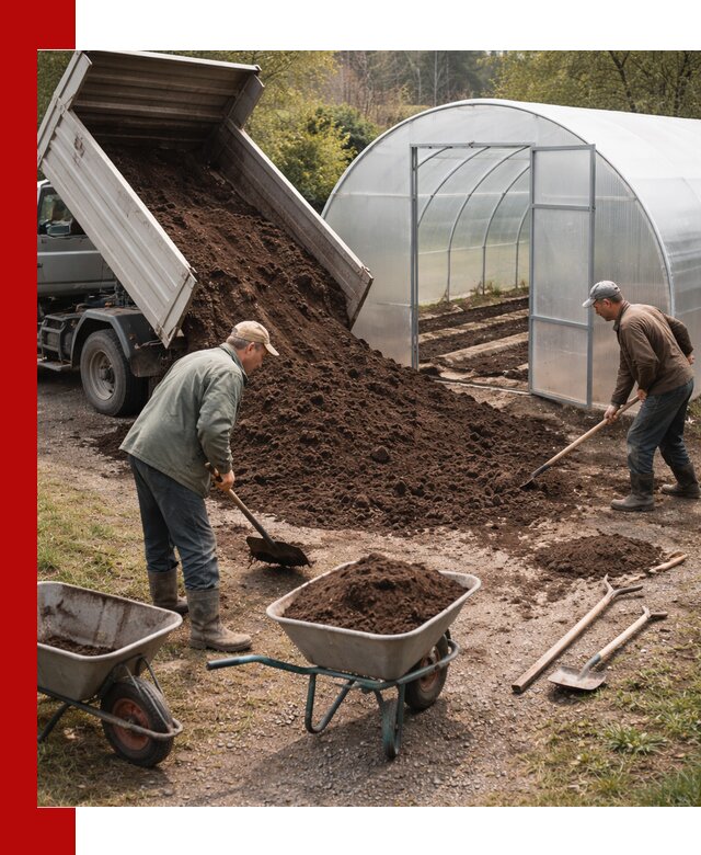 Грунт для теплицы с доставкой в Лобне — плодородный субстрат под растения