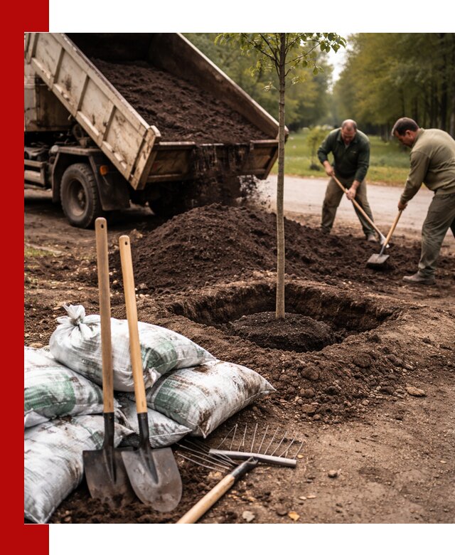 Грунт для посадки деревьев в Лобне — доставка и подготовка почвы