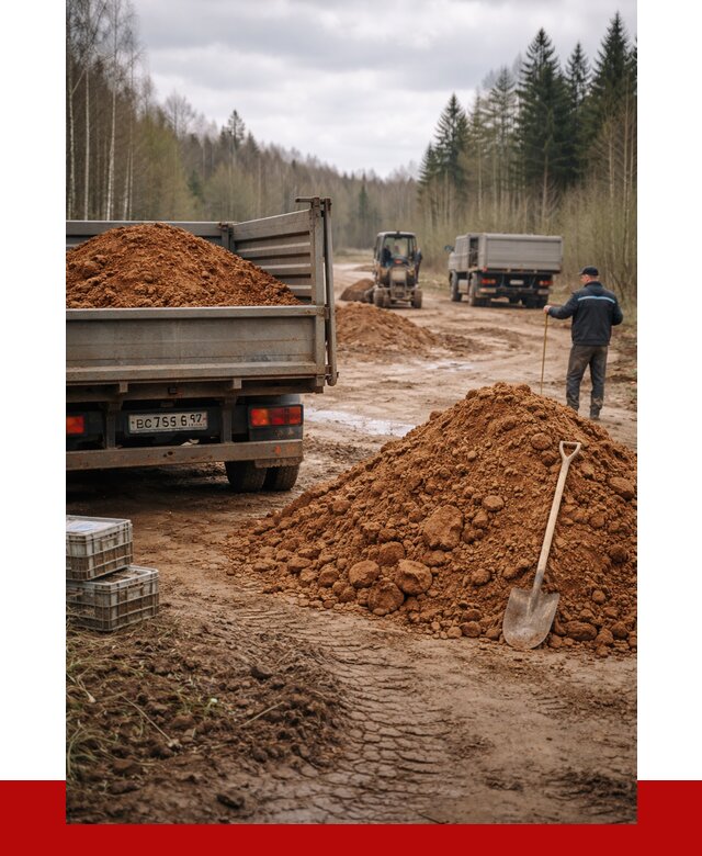 Глина и суглинки в Лобне от 4647 р. за куб | ПРОНЕРУДЛбн