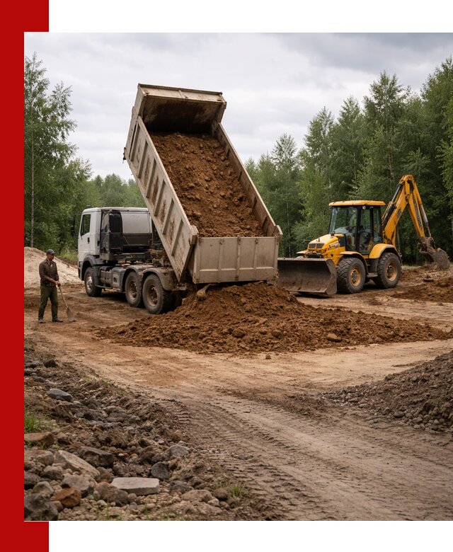 Доставка суглинка самосвалами в Лобне подсыпка и планировка