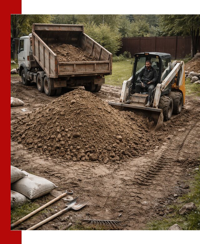 Суглинок для планировки участков в Лобне с доставкой и выгрузкой