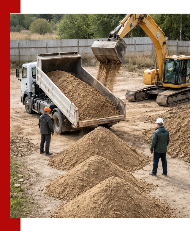 Доставка супеси вагонными и автопартиями в Лобне