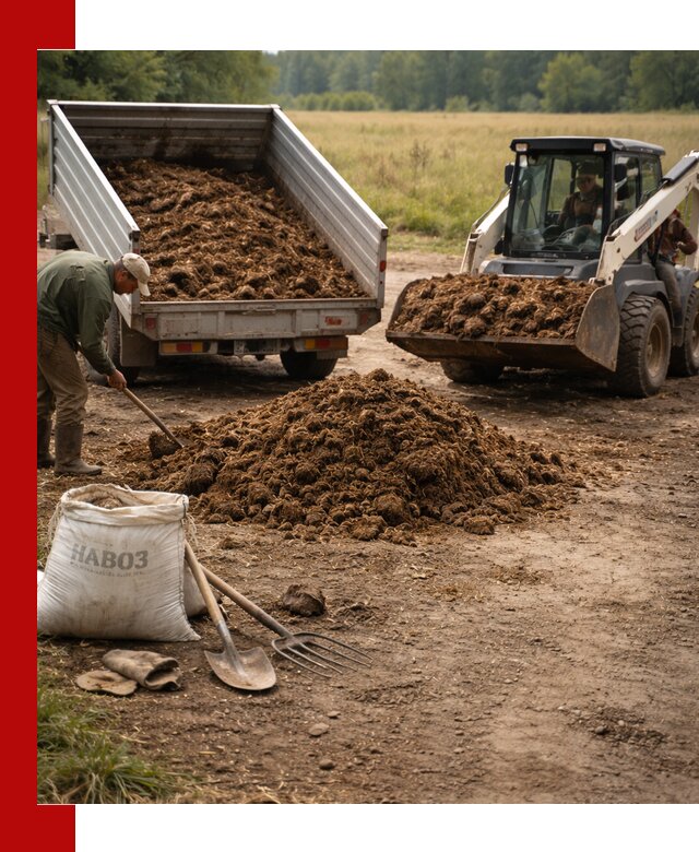 Доставка конского навоза в Лобне с разгрузкой и доставкой на объект