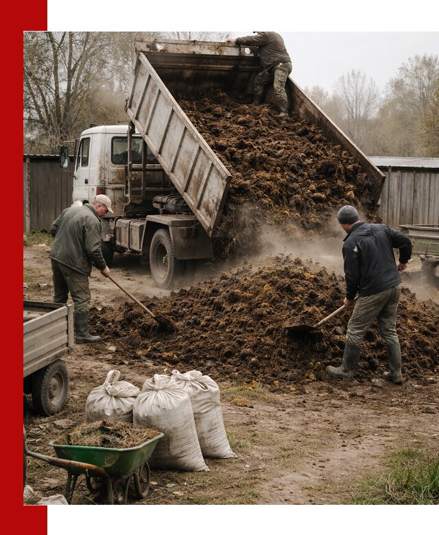 Доставка коровьего навоза самосвалом в Лобне