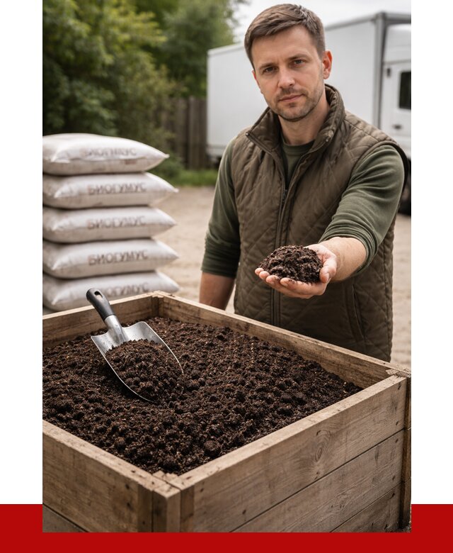 Купить биогумус в Лобне с доставкой от 8777 р. за куб | ПРОНЕРУДЛбн