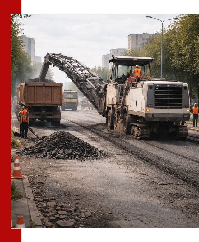 Фрезерованный асфальт в Лобне — удаление и вывоз старого покрытия