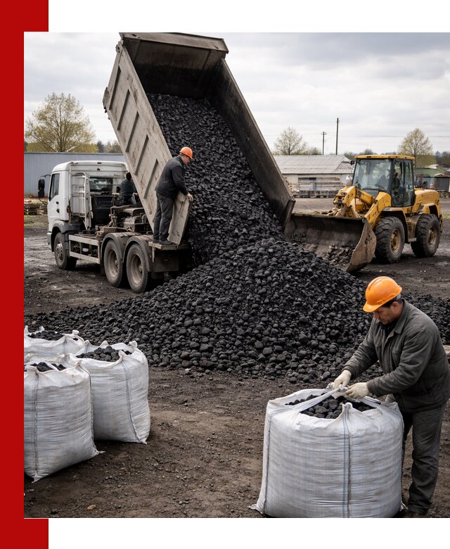 Доставка каменного угля в Лобне оптом и в розницу