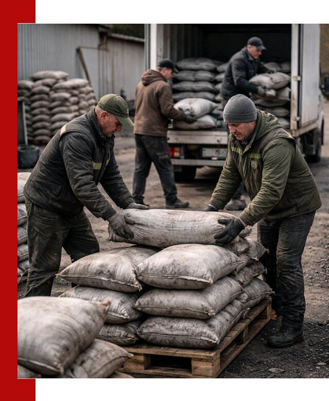 Доставка угля в мешках по выгодным ценам в Лобне