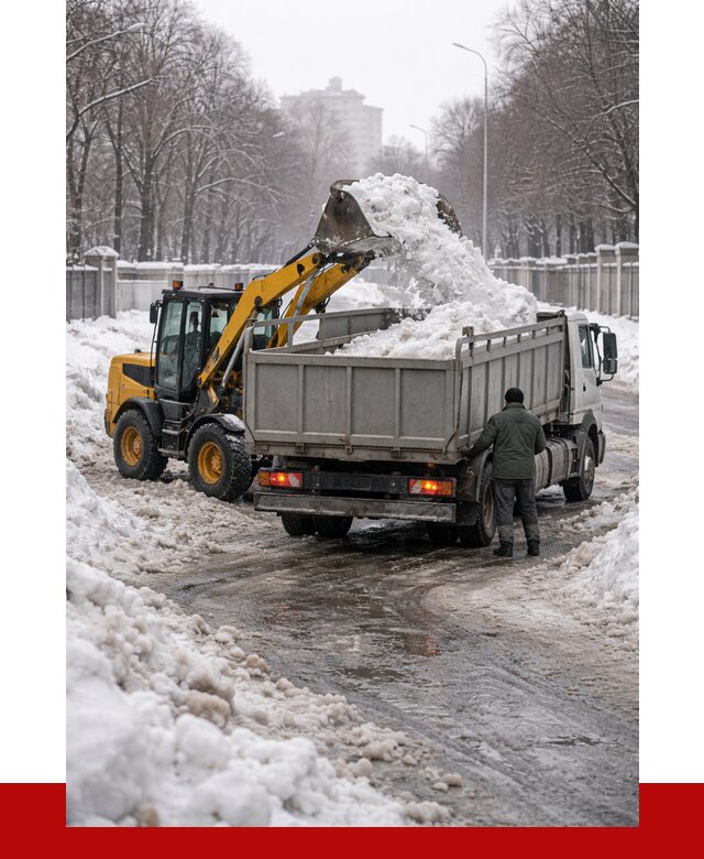 Вывоз снега с погрузкой в Лобне от 3614 р. ПРОНЕРУДЛбн