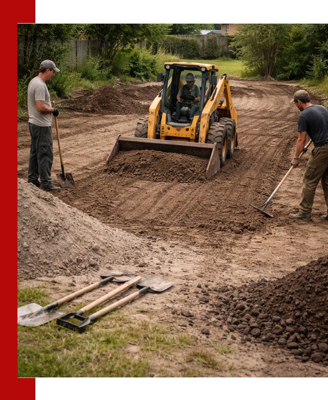 Планировка участка грунтом с вывозом и доставкой в Лобне