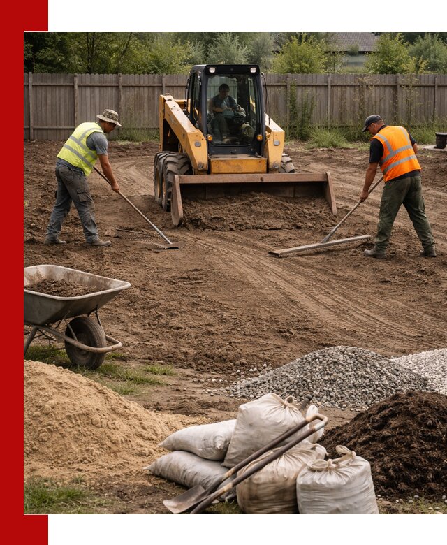 Выравнивание участка под строительство и благоустройство в Лобне