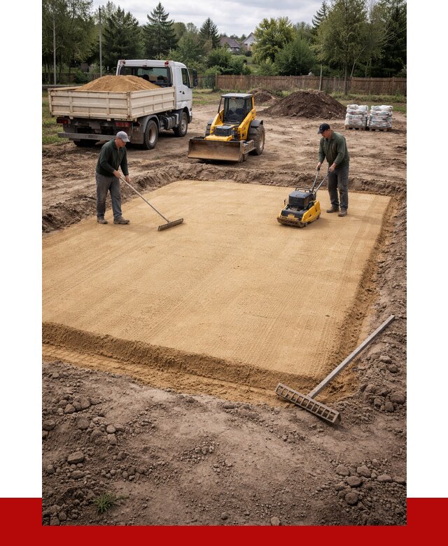 Устройство песчаной подушки в Лобне от 4647 р. ПРОНЕРУДЛбн