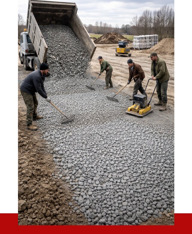 Устройство щебеночной подушки в Лобне от 4647 р. ПРОНЕРУДЛбн